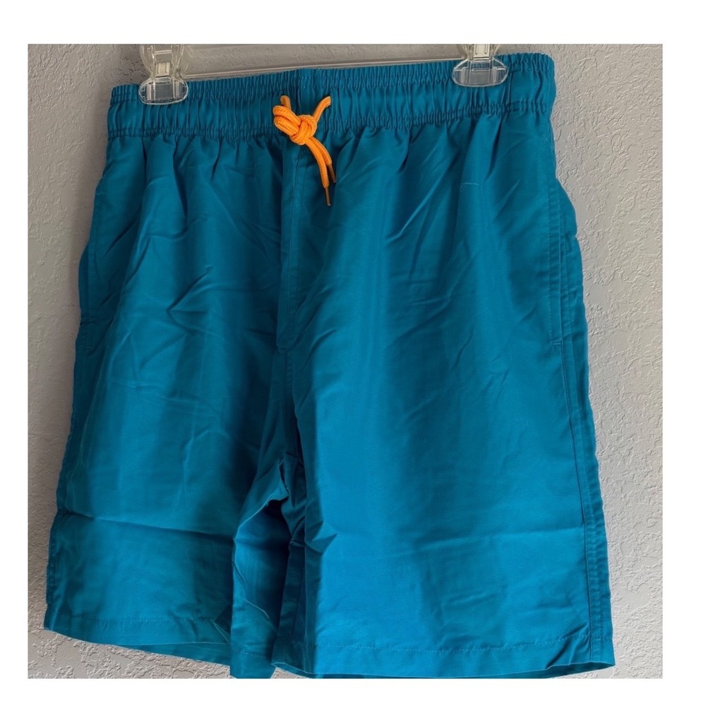 TacVasen Mens Swim Trunks Teal Blue Mesh Lined Board Shorts Size Medium NWT